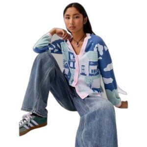 Twik Jacquard Landscape Cardigan